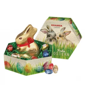 Large Easter nest made of grass paper from Lindt