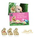 Promotion-Card mit Goldhase von Lindt