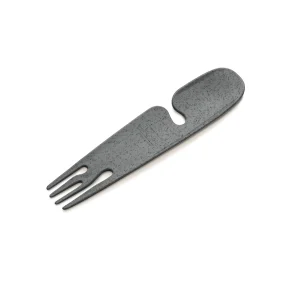 Organic organic circular wood spork shadow