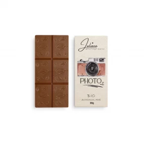 BIO mini chocolate bar in cocoa shell carton 30g