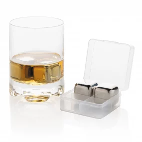 Re-usable stainless steel ice cubes set