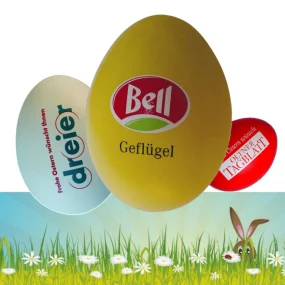 Œufs de Pâques avec logo d\'entreprise