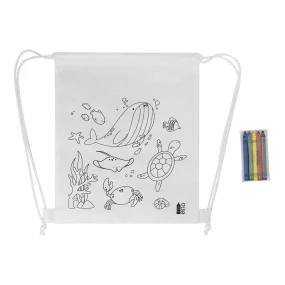 Sac à dos enfant en RPET non-tissé avec des stylos