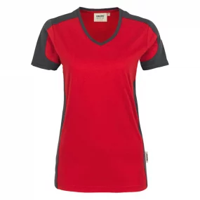 HAKRO V-Shirt Contrast Performance Lady