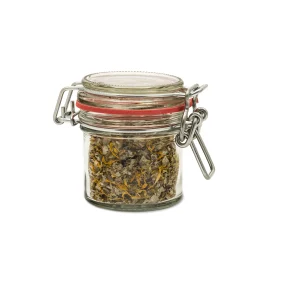 Catania flower salt in an ironing jar