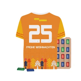 Täfelchen-Adventskalender Trikot mit Schokolade von Lindt